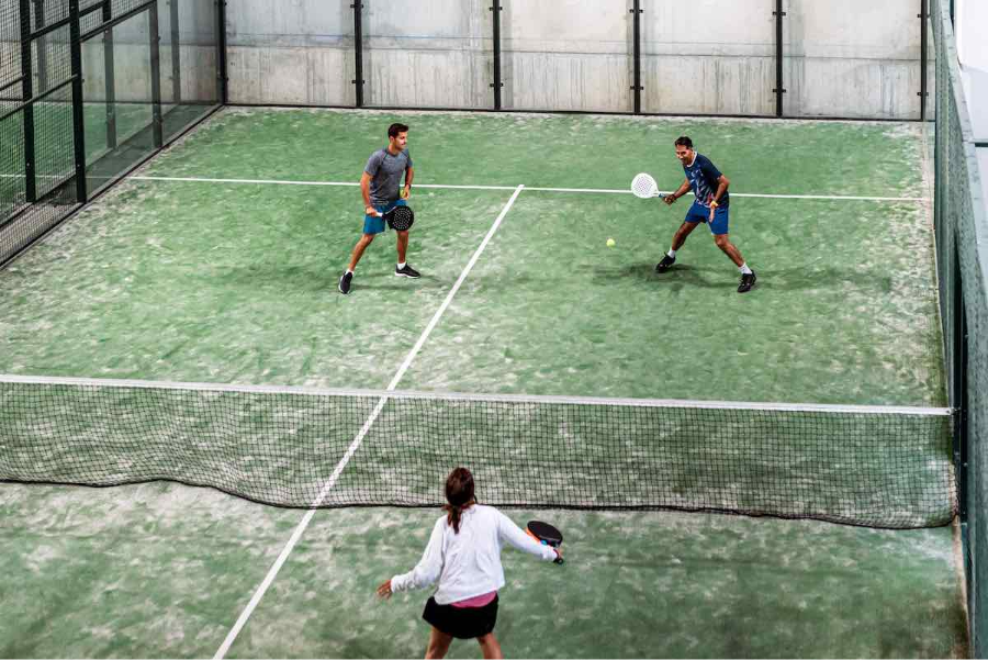 Cross-court consistency drill